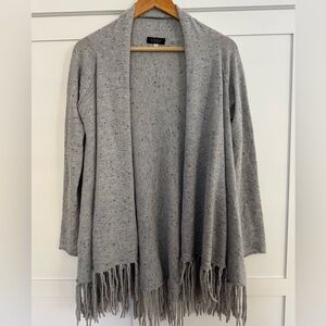 Forte 100% Cashmere Gray Knit Sweater size Small